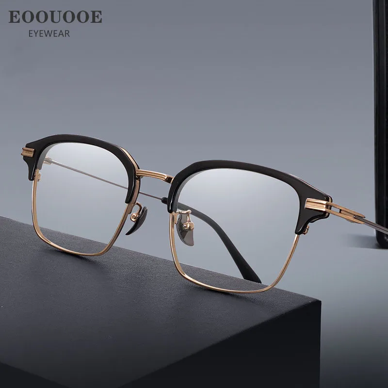 

Retro Design Optical Glasses Titanium Eyewear Myopia Hyperopia Prescription Recipe Lentes Eyebrow Oculos Anti-reflection For Men