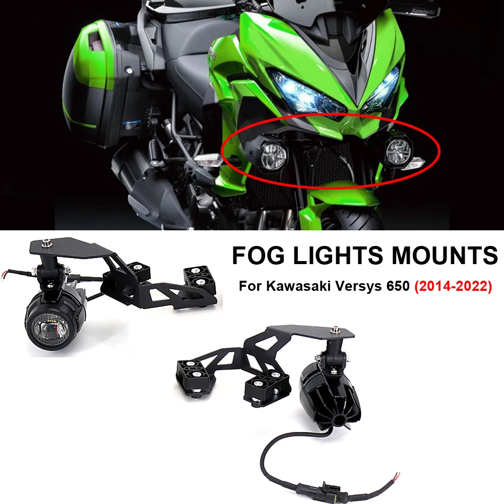 

For Kawasaki Versys VERSYS 650 2022 - 2014 New Motorcycle Fog light Upgrade Auxiliary Lights Brighter Lamp 40W 6000K Versys650