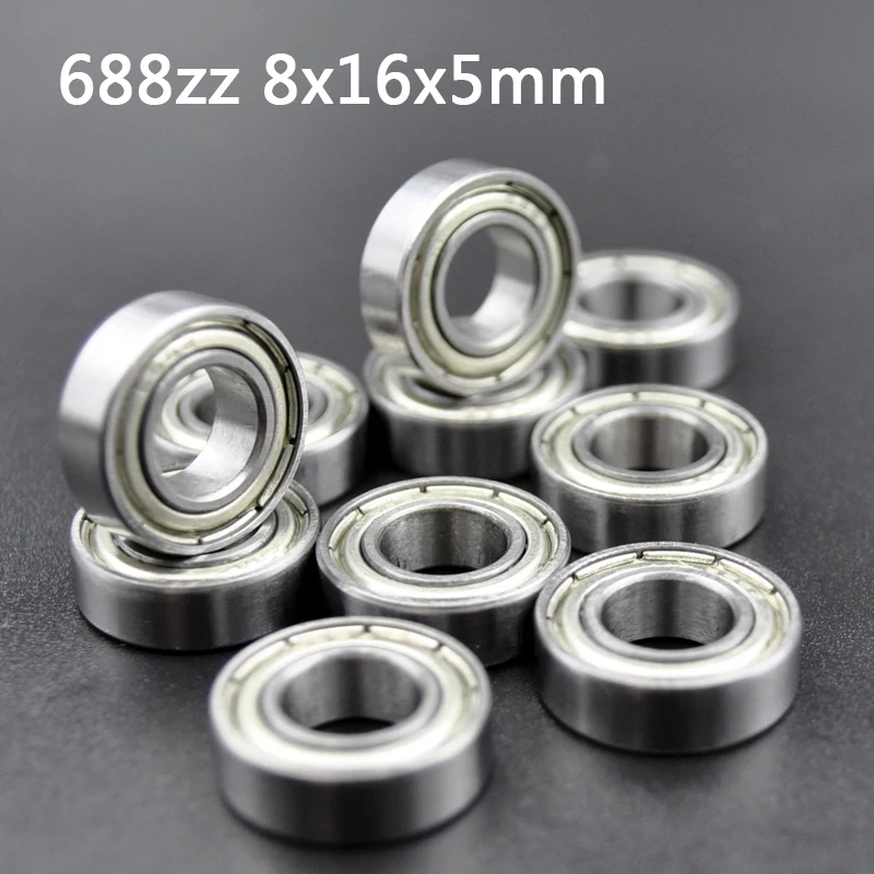 10pcs cuscinetti a sfera 688zz 8x16x5mm cuscinetti miniaturizzati a gola profonda per cuscinetti per stampanti 3D per Scooter da Skateboard