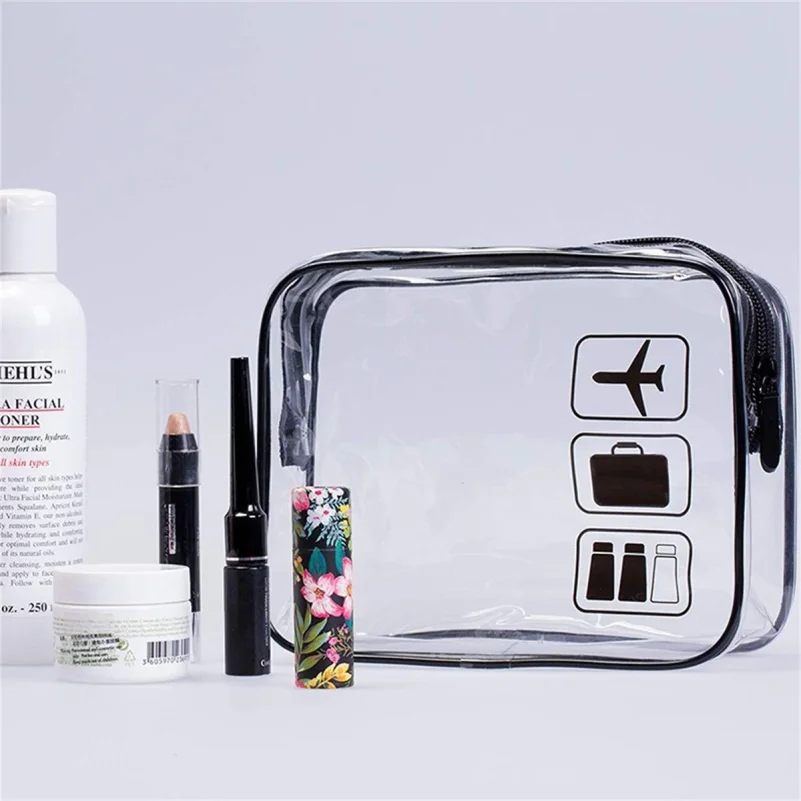 1pc Clear Toiletry TSA Approved Travel Bag Travel Carry On, Airport Aviation Accessories Compliant Bag, Quart Size Women's and M
