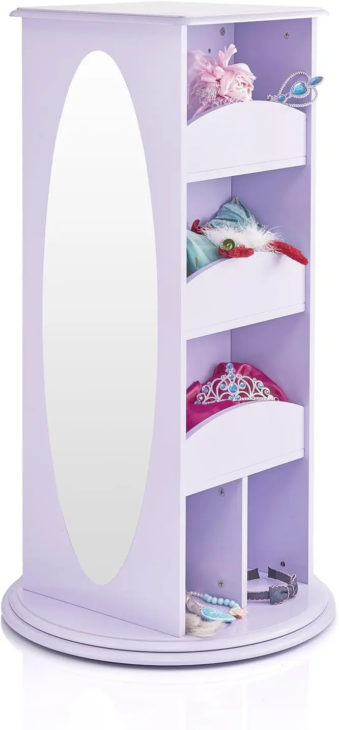 Dress Up Storage - Lavender: Kids' Wardrobe with 2 Mirrors, Cubbies & Hooks - Toddlers Clothing, Shoes & Accessories Organizer