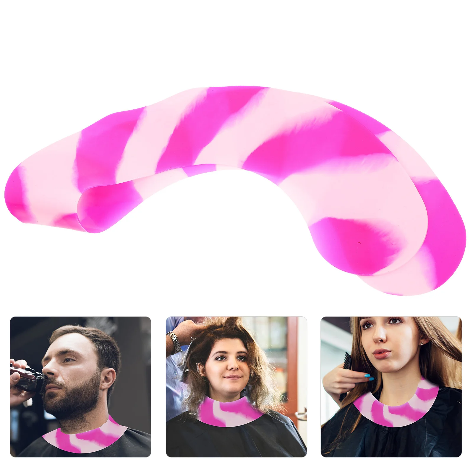 

Hair Salon Cape Silicone Neck Shield for Haircuts Stylist Use Prevent Stains Durable Easy to Store Barber Cape
