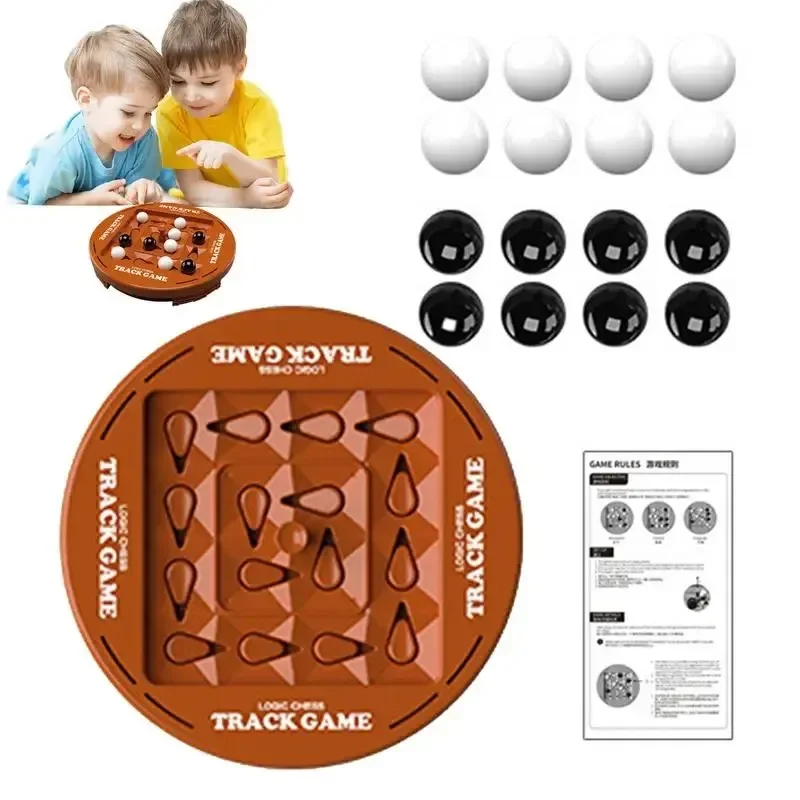 Marble Board Game Educational Strategy Orbit Logic Board Game 2 Player Fast Strategy Game Track Logic Board for Fun Family