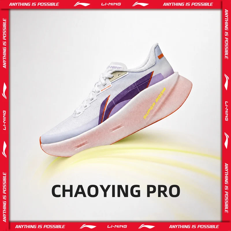 Li-Ning レディース CHAOYING PRO クッション ランニング シューズ SUPER BOOM 軽量 通気性 LiNing デイリー スポーツ シューズ ARBW004 1