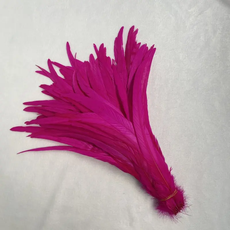 Wholesale 40-45cm Rooster Tail Feather Black Rose Red Blue DIY feather clothing Party supplies performance necessary  fashion