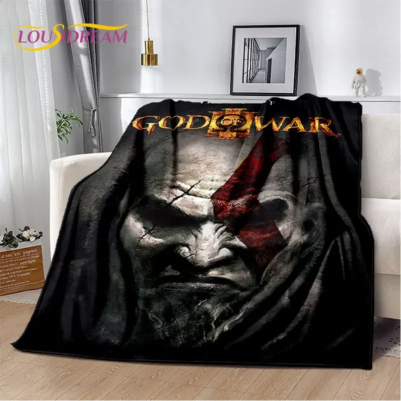 God of War Game Gamers Kratos Soft Plush Blanket,Flannel Blanket Throw Blanket for Living Room Bedroom Bed Sofa Picnic Cover Kid