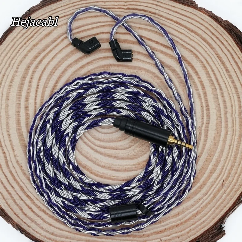 HIFI 16-Core 2.5mm/3.5mm/4.4mm Single-Crystal Copper Silver-Plated Upgrade Headphone Cable MMCX Connectors 0.78mm ie900 Connecto