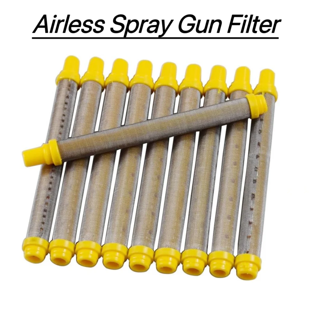 Airless Paint Sprayer Gun Filters for Wagner Filter Replacement 4434 581-062 154675 0516732 (10 PCS, 100 Mesh, Yellow)