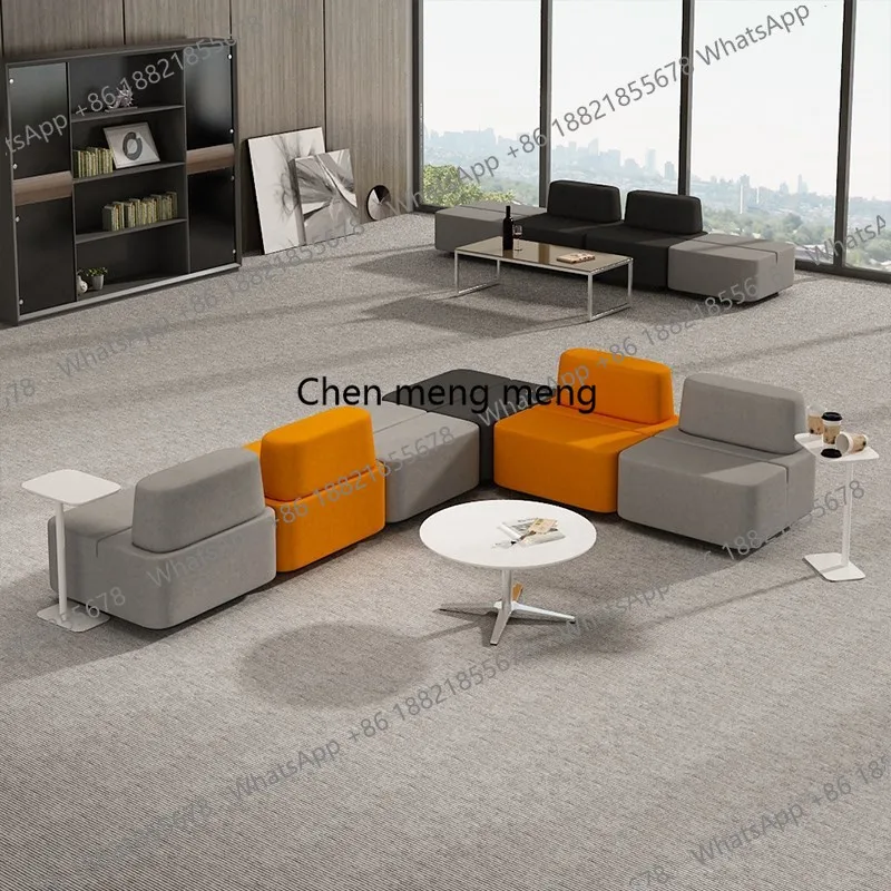Modern Creative Office Sofa Designer Style Spliced Simple Portable Single Sofa Comfortable Rest Area Office  Furniture