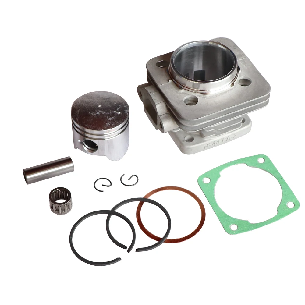 Головка блока цилиндров двигателя 44-6 с поршневым комплектом 44 мм для 2-тактного 49cc Mini Dirt Bike Mini ATV Quad Pocket Bike Поршневое кольцо