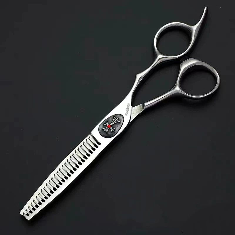 hair scissors for barbers special toolsflat mouth and dental mouth Thinning shears 6inch 440C steel