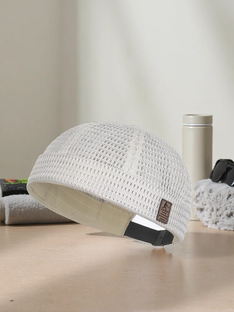 AliExpress WRELS Outdoor Sport Cap Breathable Mesh Melon Hip-Hop Hat Fashion Summer Adjustable Ultra-Light Brimless Cycling Docker Beanies