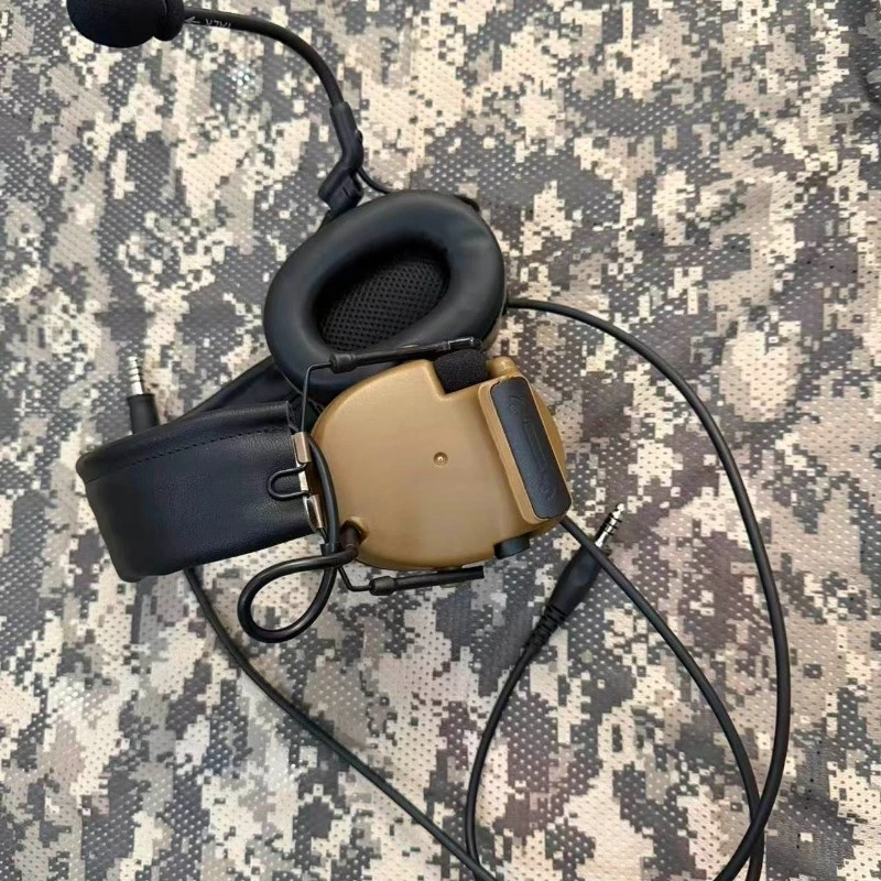 Fones de Ouvido Táticos TCA Replica Peltor XPI VI Comtac C3 com Cancelamento de Ruído