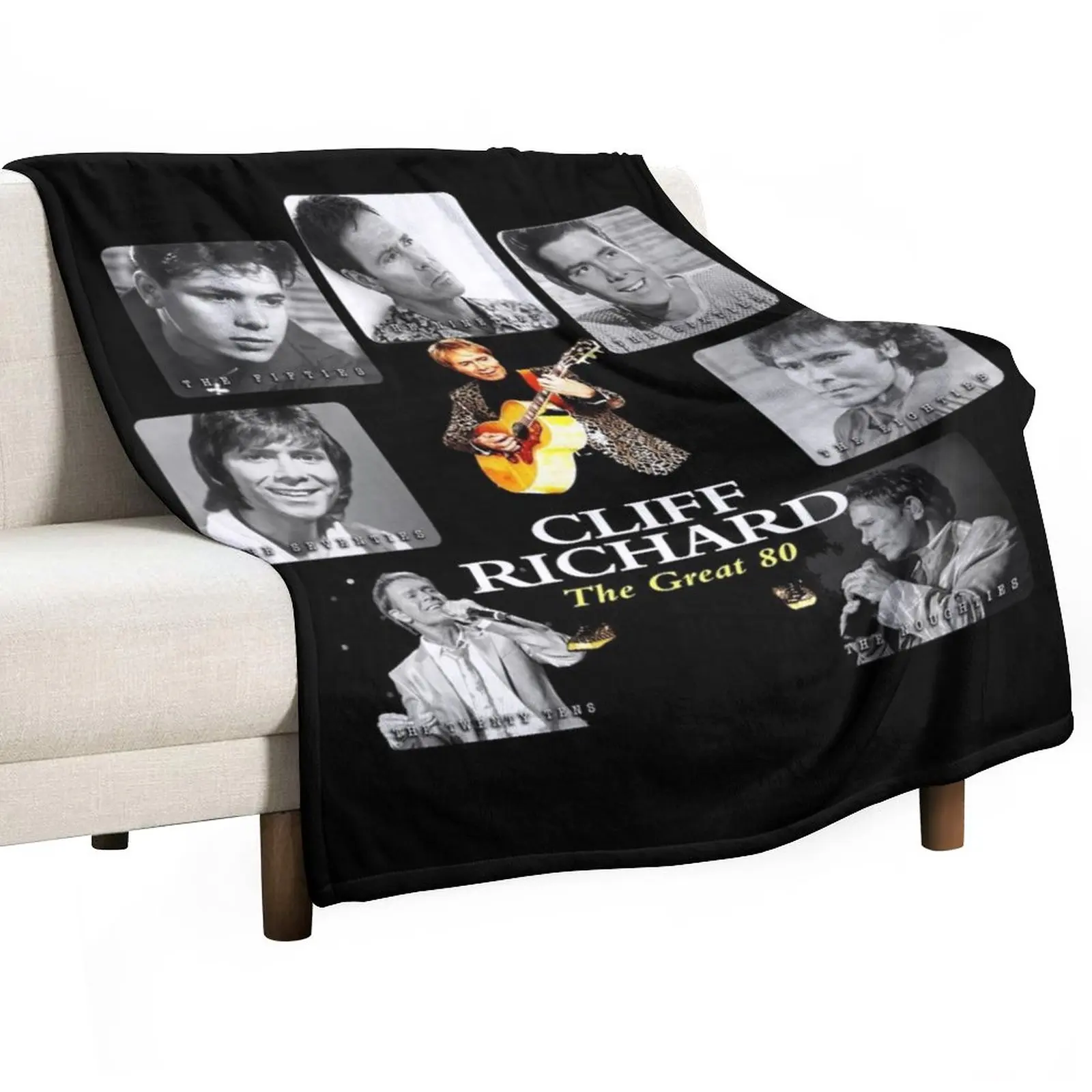 Best Clear Design of American Legend Singer SongwriterActor Cliff Richard Throw Blanket Hair Blanket blankets and throws