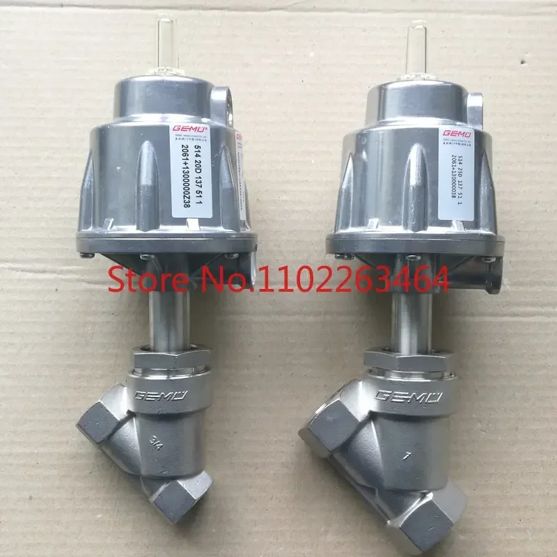 GEMU Gaimi original angle valve 51420D series 514 25D stainless steel NC single acting 612 20D pneumatic valve