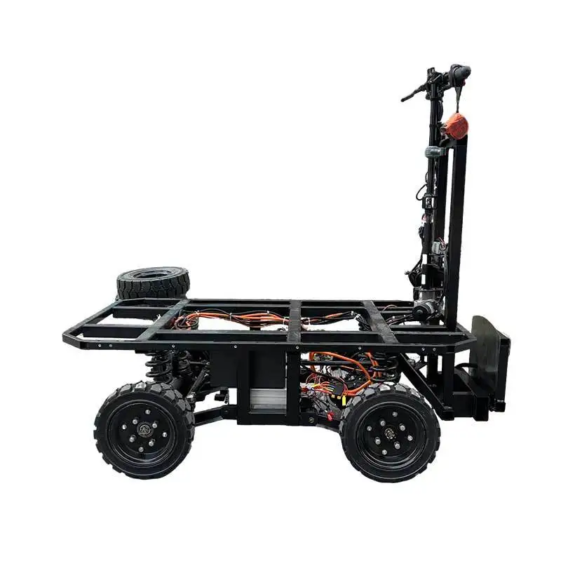 

Electric trolley, chassis electric four-wheel, handle type