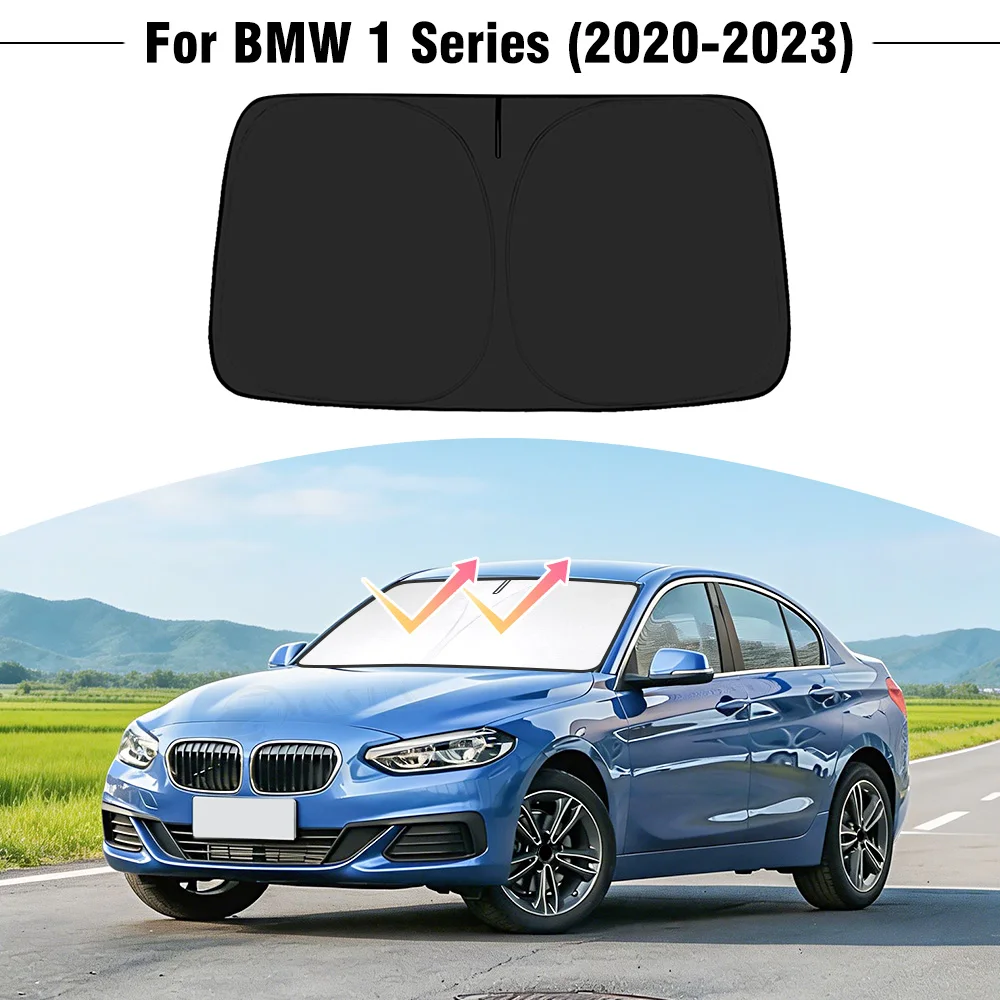 Für BMW 1er Serie 2020 2021 2022 2023 Auto Windschutzscheiben-Sonnenschutz Vorderfenster Sonnenschutzblende UV-Schutz Zubehör