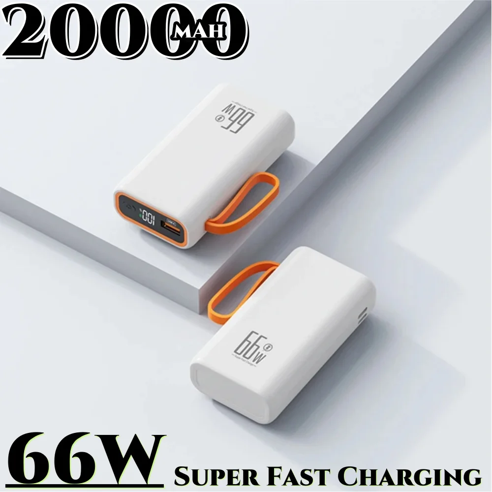 Power Bank 20000mAh with 66W PD Fast Charging Powerbank Portable Charger External Battery Pack For iPhone Huawei Xiaomi Samsung