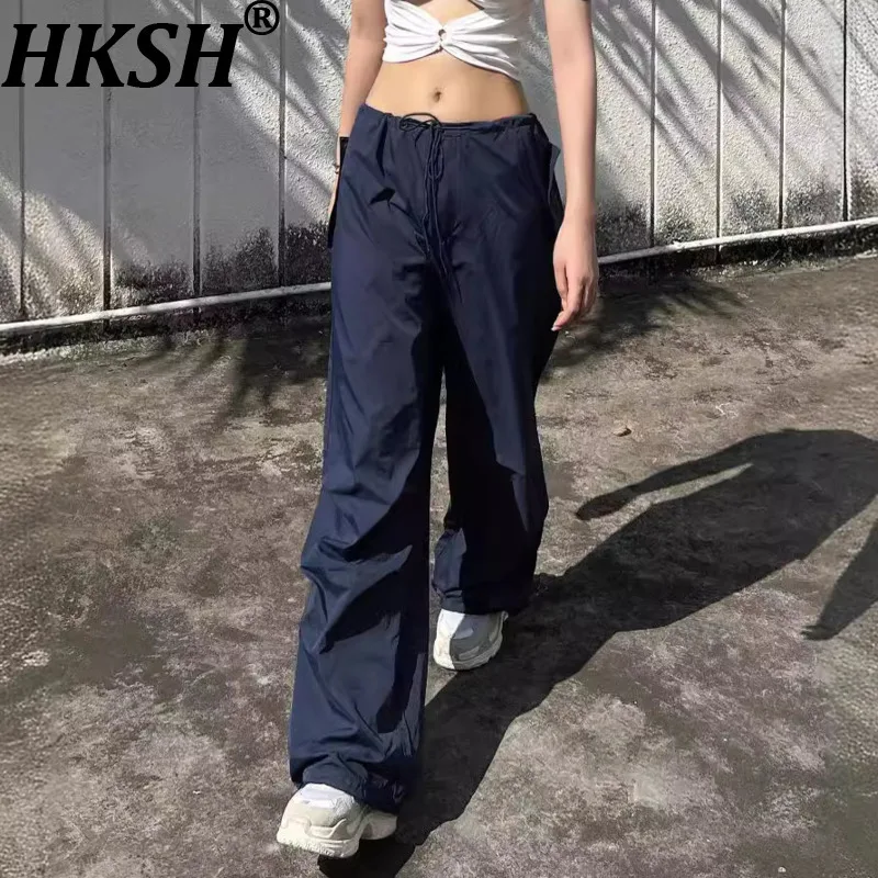 

Женские тонкие широкие брюки HKSH, однотонные, плиссированные, универсальные, модные, в стиле Y2K, повседневные, летние, новинка 2026, HK21179