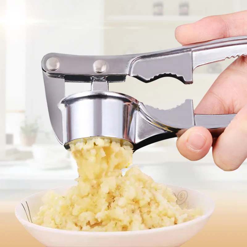 Garlic Press Crusher Mincer Kitchen Stainless Steel Garlic Smasher Squeezer Manual Press Grinding Tool Kitchen Accessories