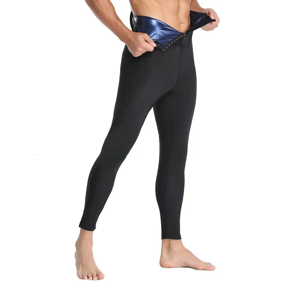 Hot Suit Sauna Men Sweat Gym Compression Leggings Sport Training Pants Running Tights Trousers Sportswear Shaper Workout Clothes