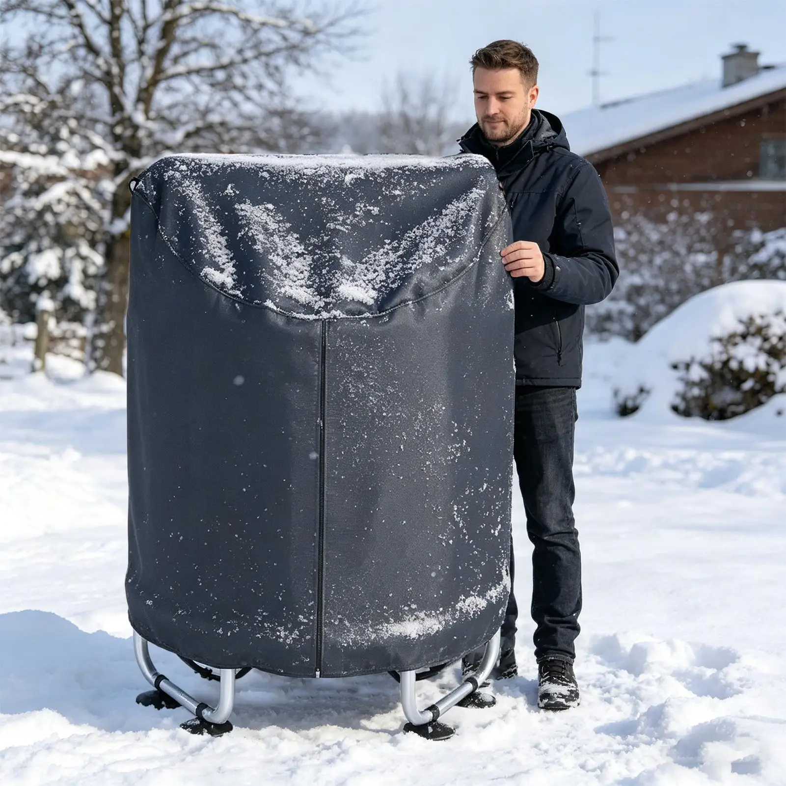

Водонепроницаемый, ветрозащитный, солнцезащитный, устойчивый к разрывам чехол для детского батута для патио, сада, заднего двора, газона