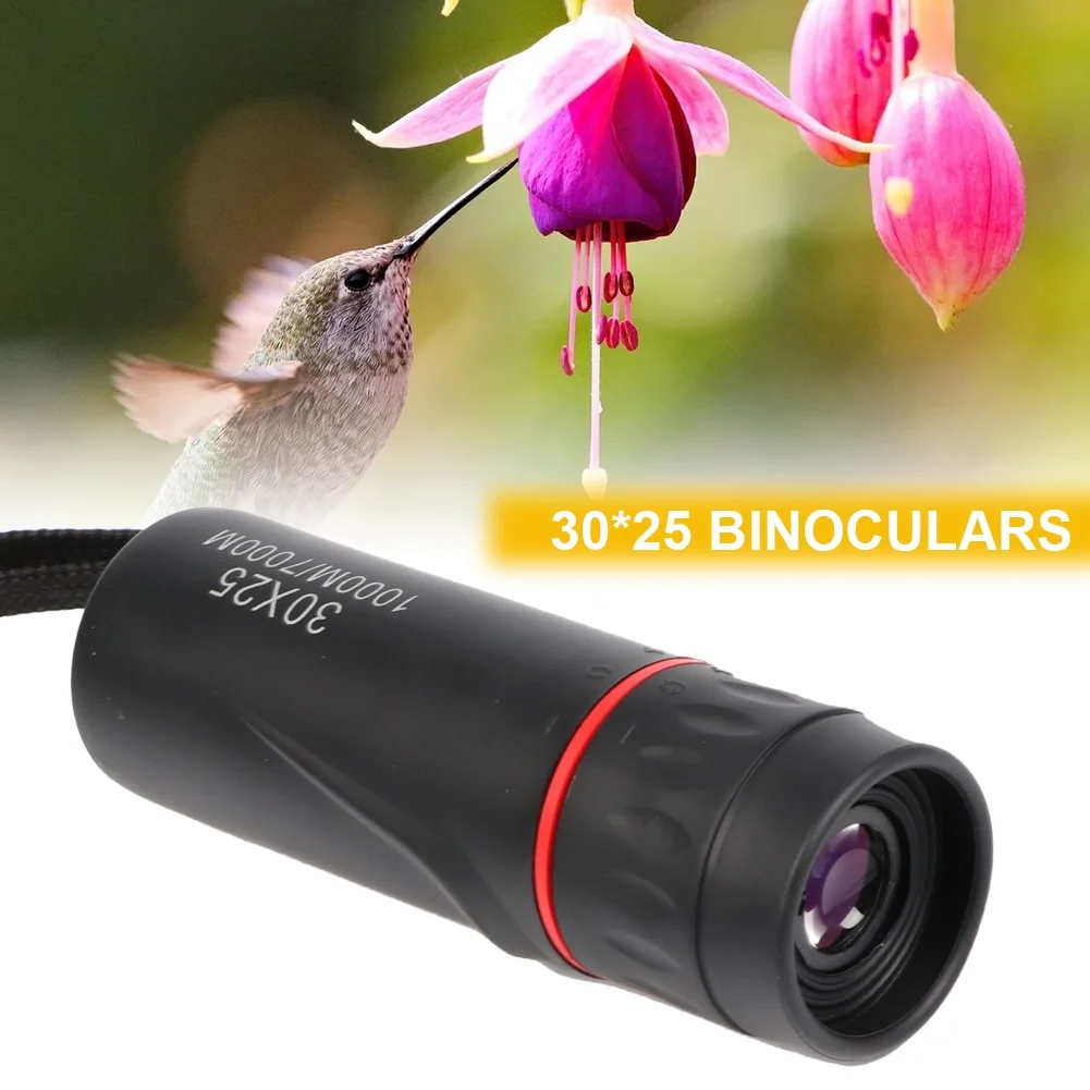 HD 30x25 Monocular Telescope Binoculars Zooming Focus Green Film Binocular Optical Hunting Tourism Scope For Outdoor