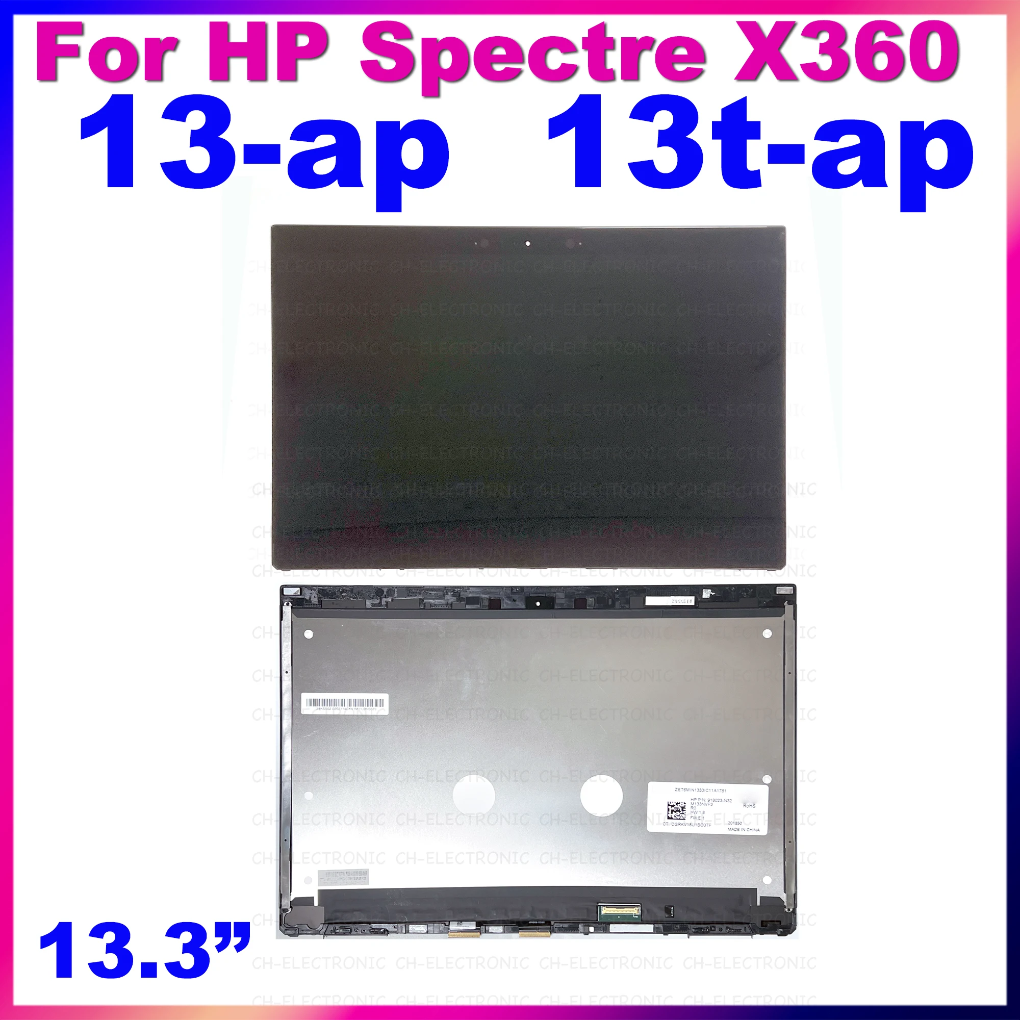 

L37646-001 13.3'' LCD Display Touch Screen Digitizer Assembly B133HAN05.7 For Hp Spectre x360 13-ap 13-ap0000tu 13-ap0001nz