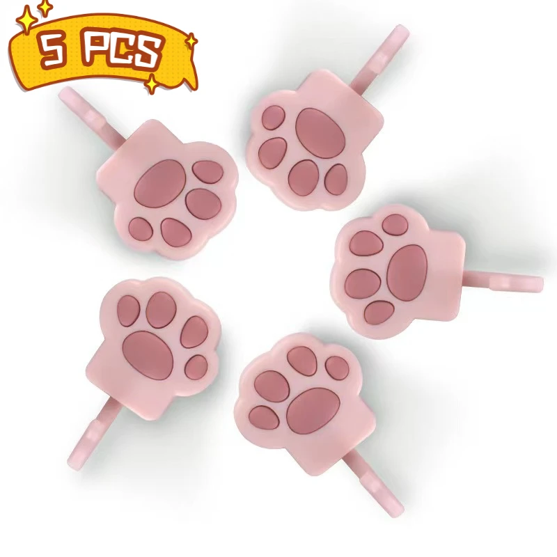 5pcs Cartoon cat claw hook with strong adhesive wall hanging, kitchen wall hook without punching, door hook, clothes hook