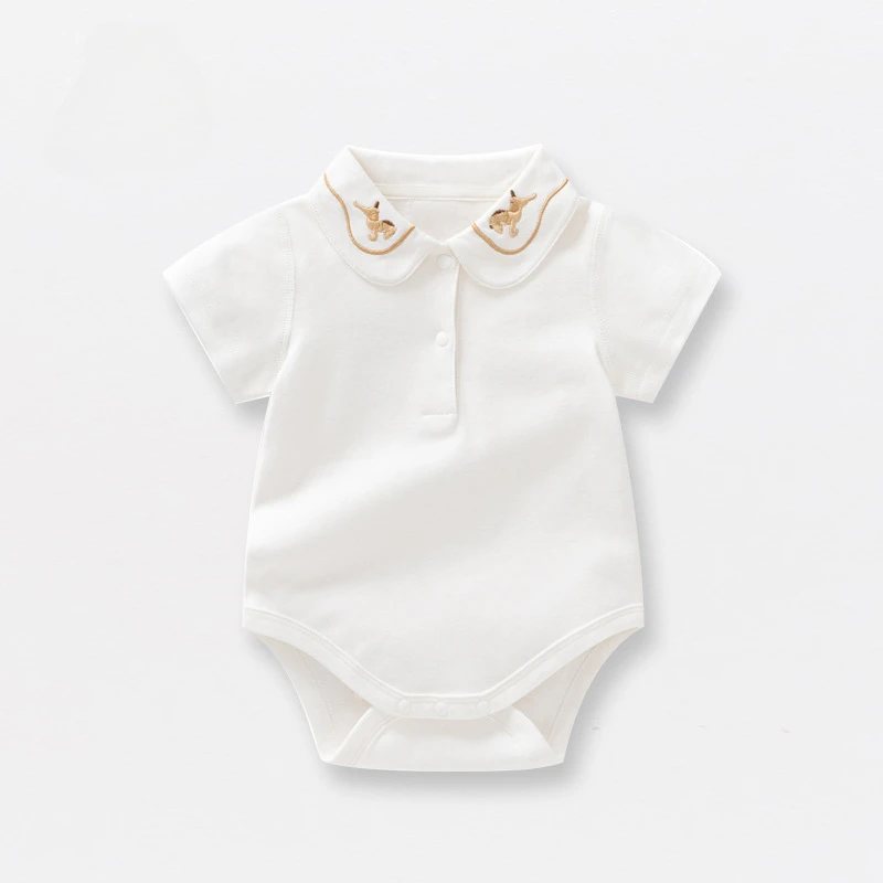 DGUKYM Summer Baby Girl Romper Clothing for Newborns Thin Short Sleeved Wrap Jumpsuit Crawling Baby Boy Clothes 11151