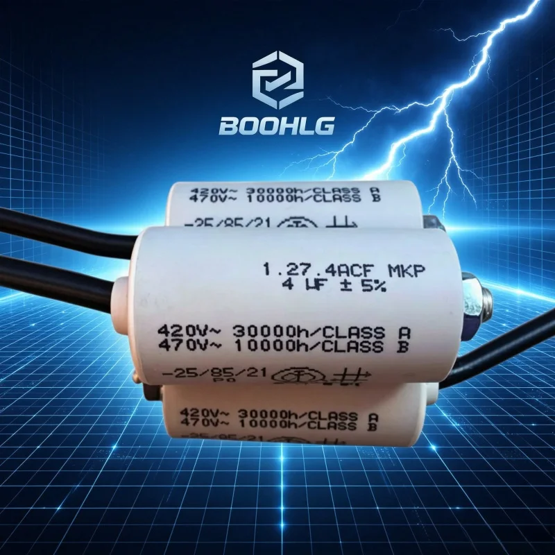 

1PCS 1.27.4ACF MKP 4uF Film Capacitor ABB Inverter Fan Motor Start Capacitor