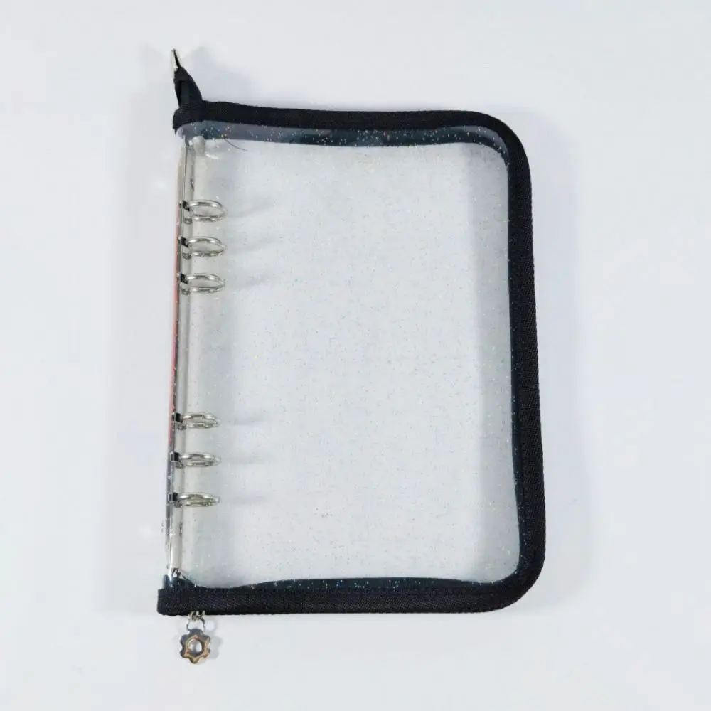 Reusable Loose-leaf Binder Cover Multi Pockets Zipper Closure A5 Sticker Collect Book Glitter Refill Transparent Photo Album