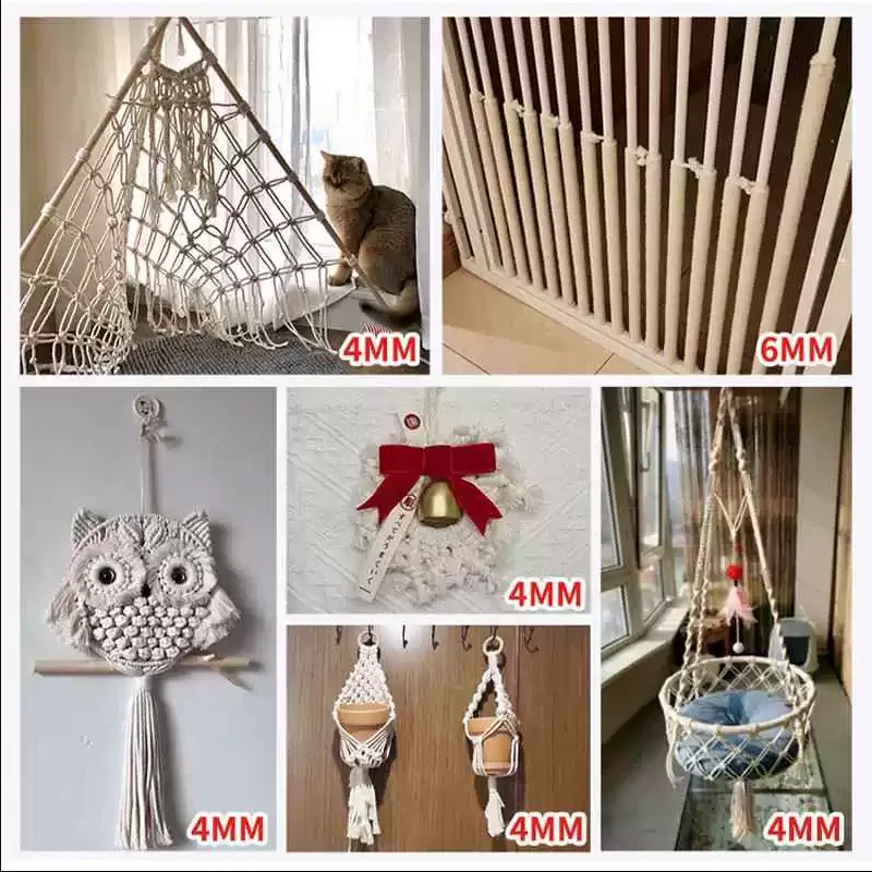 Hand Woven Owl Wall Tapestry Ornaments Living Room Background Cotton Rope Braided Owl Macrame Tapestry Hangings Home Decorations