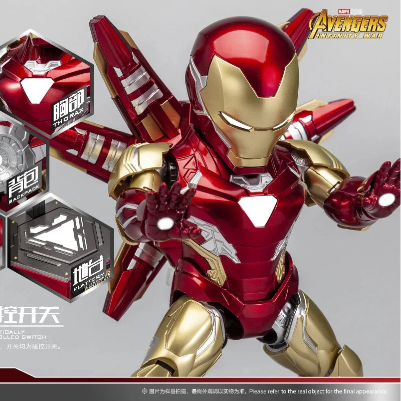 

SD Q Version Morstorm Iron Man Mk85 Assembled Model Painted Version Action Figures Kit Desktop Ornament Collectable Gift Toys