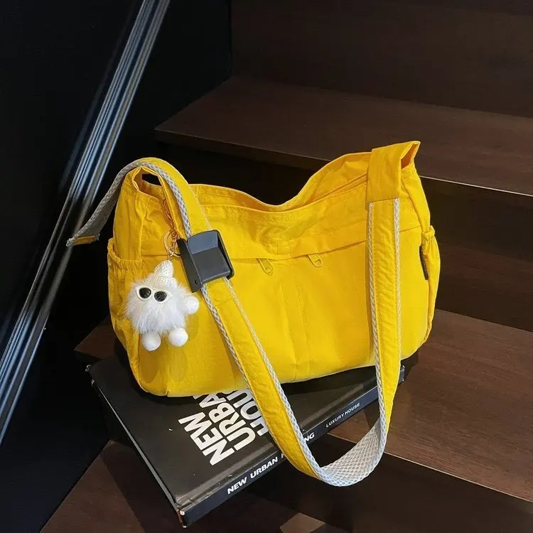 

‌Eco-Friendly Canvas Tote Bag 2025 New - Women's Lightweight Versatile Shoulder Purse,Large Capacity Multi-Pocket Casual Daypack
