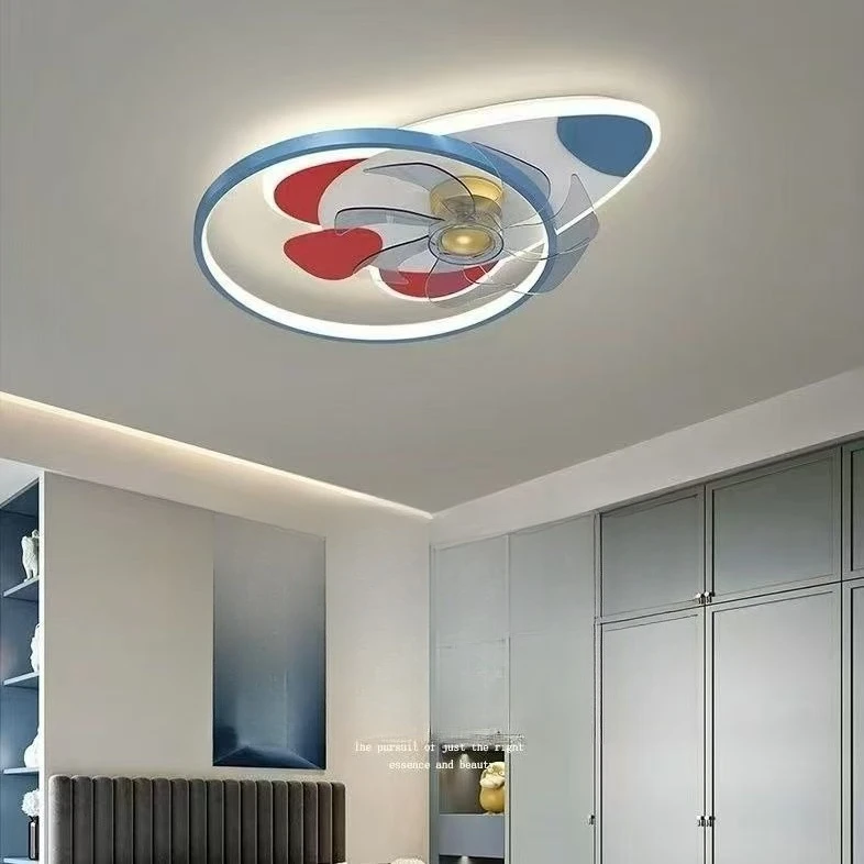 Nordic Airplane Fan Light Kids Room Modern Minimalist Ceiling Lighting Fixture Childrens Bedroom Home Decor Mounted Cool Breeze