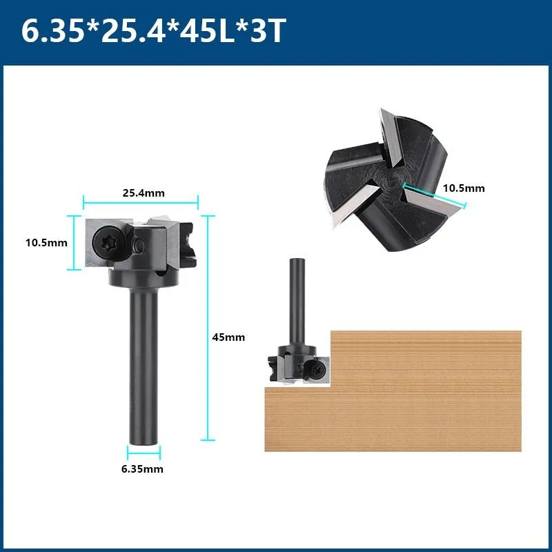 Imagem -05 - Cmcp-haste Spoilboard Surfacing Router Bit Flauta Plaina de Madeira Bit Carboneto Inserir Laje Fresa de Madeira 4