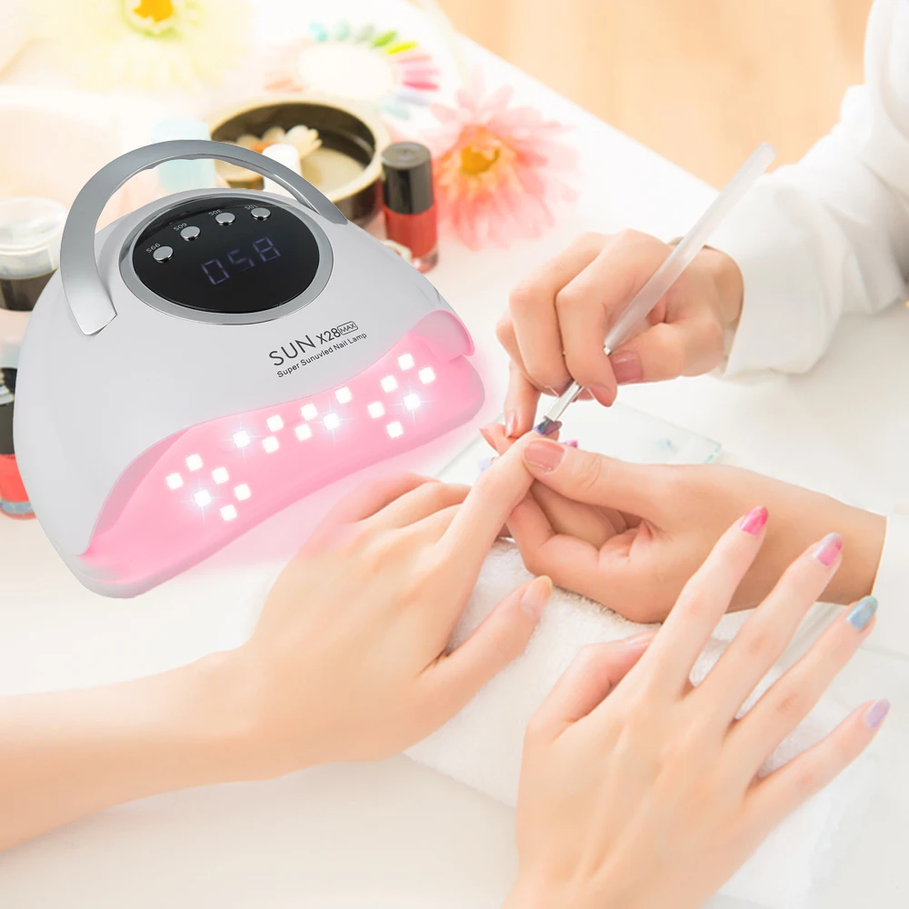 Lâmpada uv led para unhas, 90leds, lâmpadas de cura para salão de beleza doméstico, lâmpadas de secagem para todos os esmaltes em gel, equipamento profissional para unhas