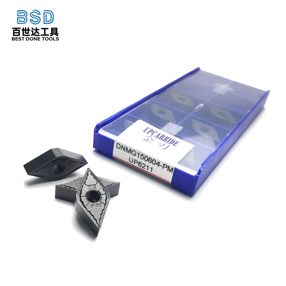 

BSD UP6211 DNMG150604-PM Твердосплавные вставки для токарных станков с ЧПУ — идеально подходят для ≤HRC40 Обработка стали/чувлина полузаготовка/отделка