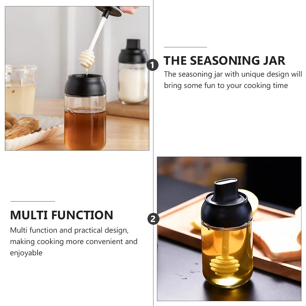 

4Pcs Glass Spice Containers Elegant Seasoning Jars for Kitchen Salt Sugar Storage Seasoning Jars