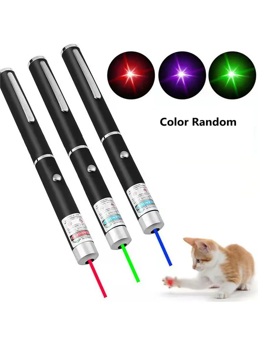 High-quality Laser Pointer Red Green Purple Three-color Laser Pointer Projection Teaching Demonstration Pen Hunting Optics