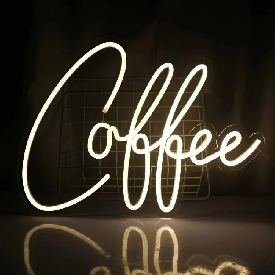 Coffee Bar Neon Sign Accessories Light Up for Wall Decor, Modern Led Sign for Coffee Shop,Small Acrylic Coffee Station Art Decor