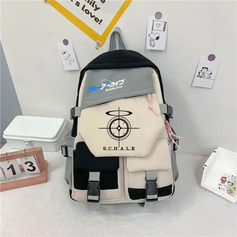 Blue Archive College Logo Takanashi Hoshino Tendou Arisu Backpack Cosplay Large Capacity School Bags Students Men Women Gift