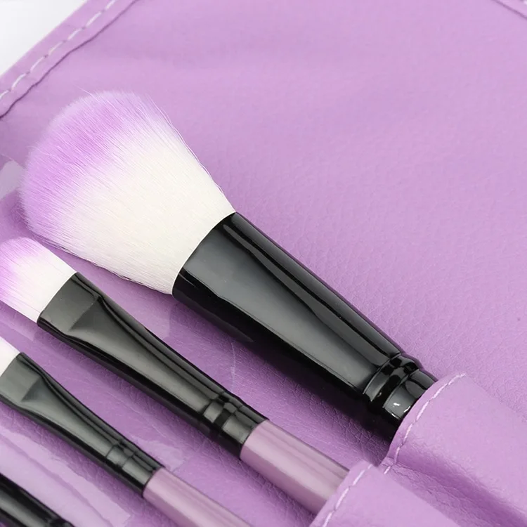 Professional 7 Pcs Makeup Brushes Set Tools Make-up Toiletry Kit Make Up Brush Set Case Cosmetic Foundation Brush with Case