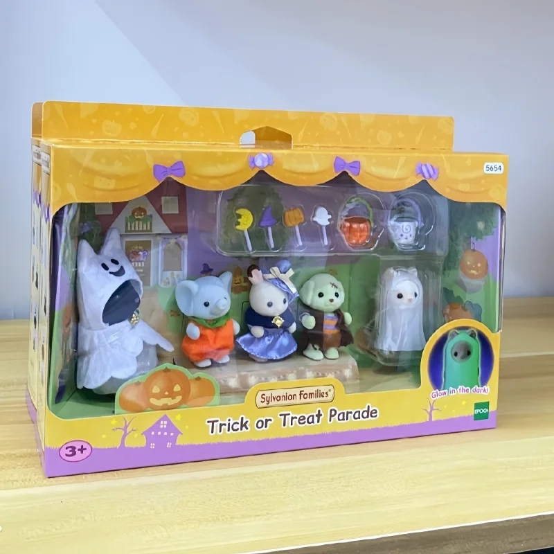 Sylvanian Forest Families Doll Limited Halloween Christmas Set Model Toys Cross Dressing Party Night Light Ghost Decoration