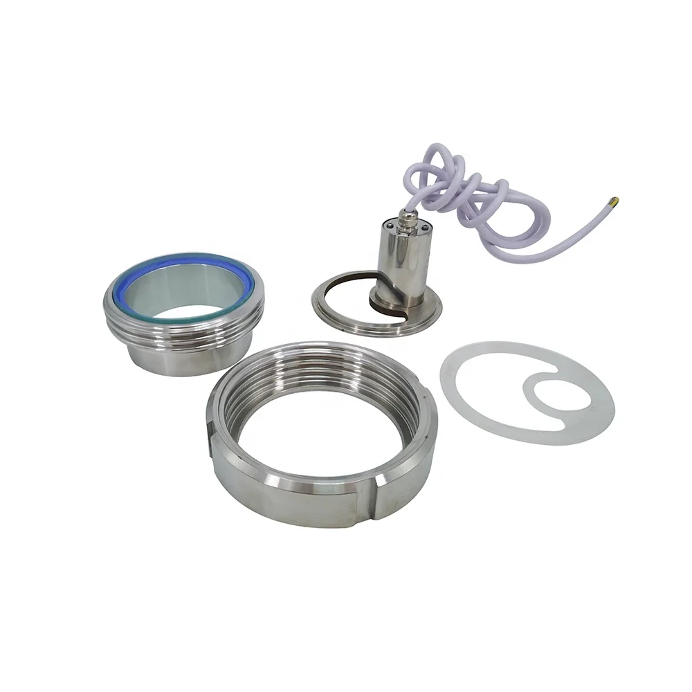 

2Inch 50.8MM Sanitary Stainless Steel SS304 New Style Union Type Sight Glass with LED Light Line Fabrication Services Product