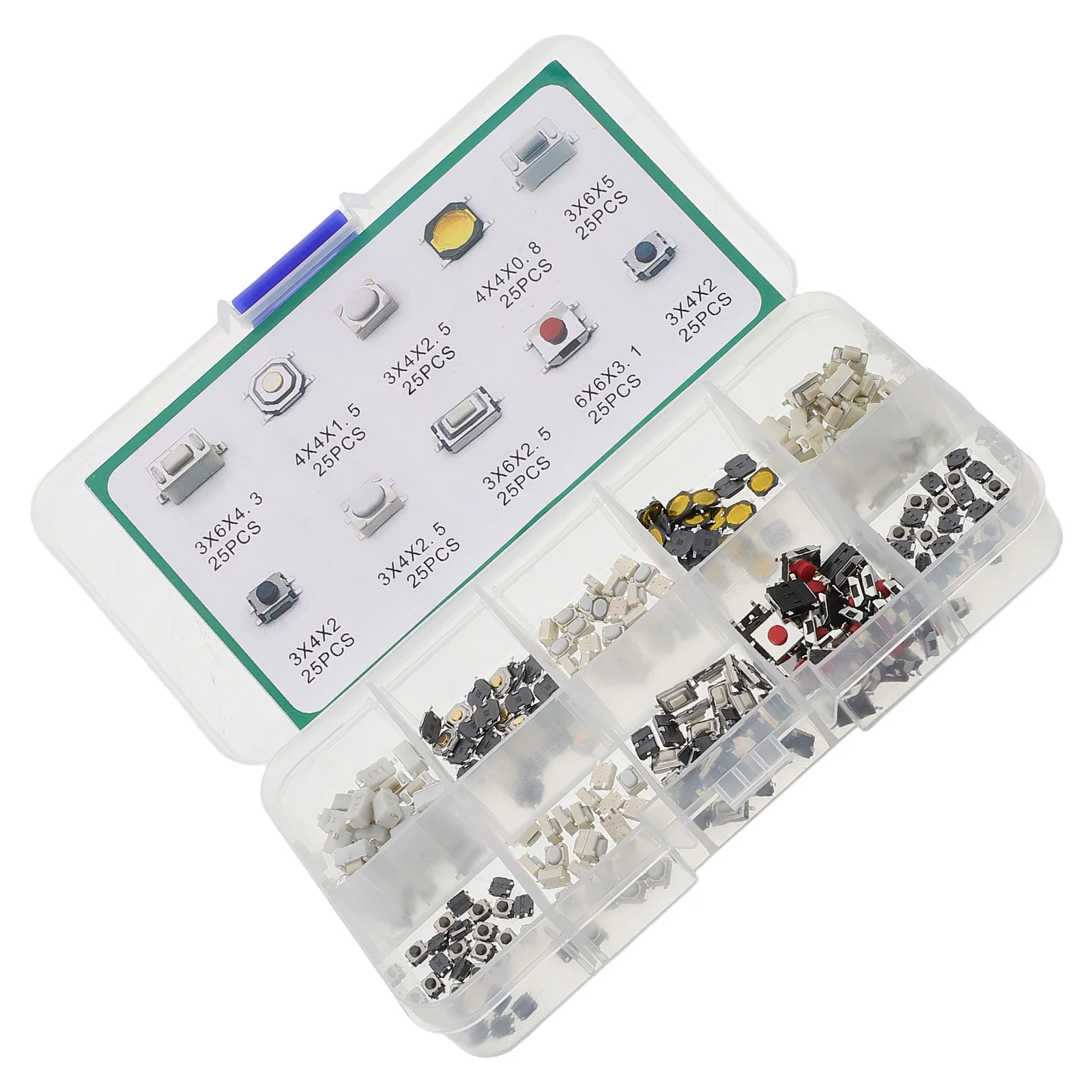 

250pcs Car Switch Buttons Mini Momentary Push Tactile Stable Plastic Various Automotive Scenarios Lighting Window