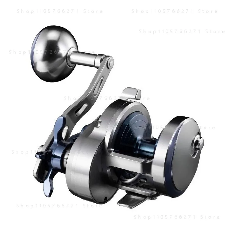 Slow Drum Wheel Full Metal Magic Ball High Speed Ratio Boat Fishing Seawater Iron Plate Wheel Deep Sea