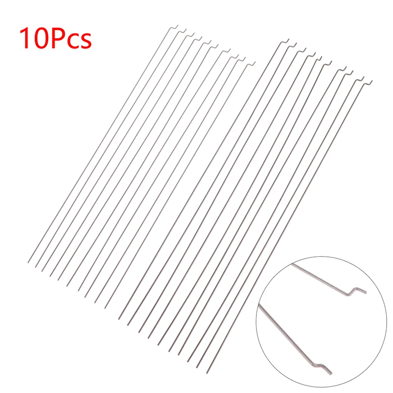 10 adet Z tipi Servo çekme çubuğu çapı 1.3mm uzunluk 27/31cm çelik tel açı kontrol kolu RC uçak için değiştirin