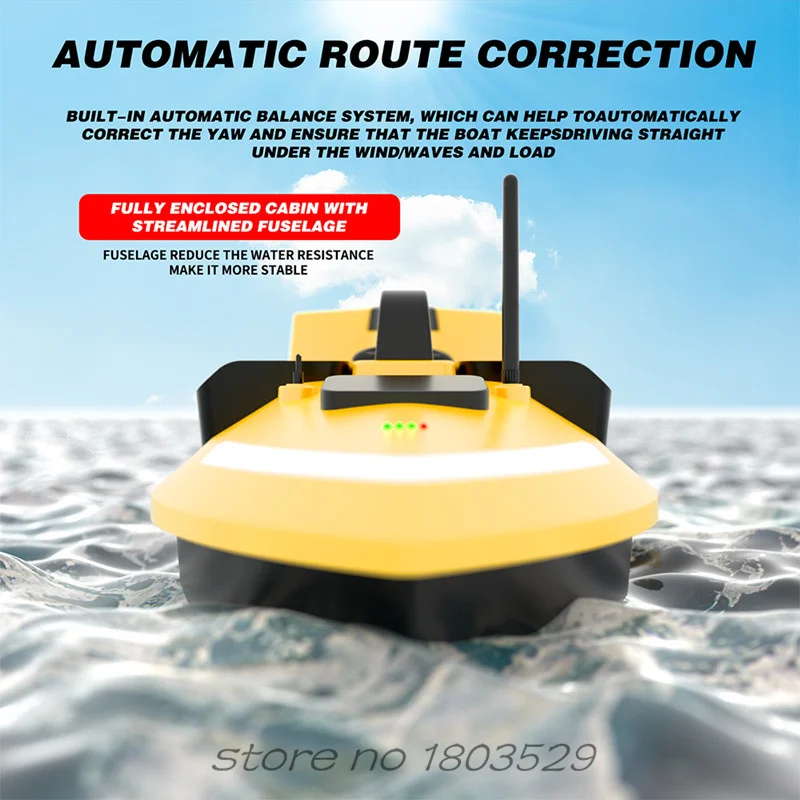 40GPS 500M Professional Remote Control Bait Boat 2KG 3Hopper Load LED Screen GPS  Auto Return Cruise Hight Speed RC Fishing Boat